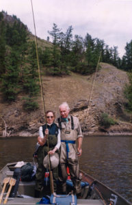 With wife Susan in Mongolia